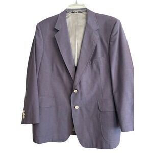 O'Connell's Two Button Blazer Sport Coat Purple 42R Half Lined Spring *Flaw